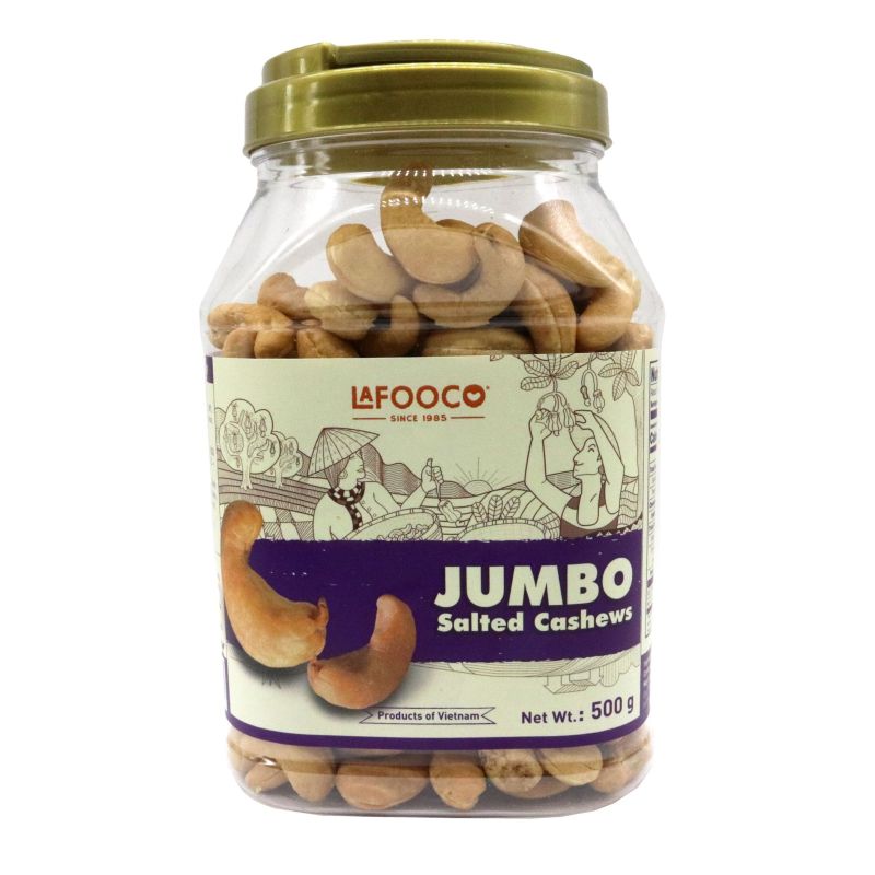 HẠT ĐIỀU JUMBO SẤY MUỐI LAFOOCO 500G/ HŨ – HẠT BIG SIZE