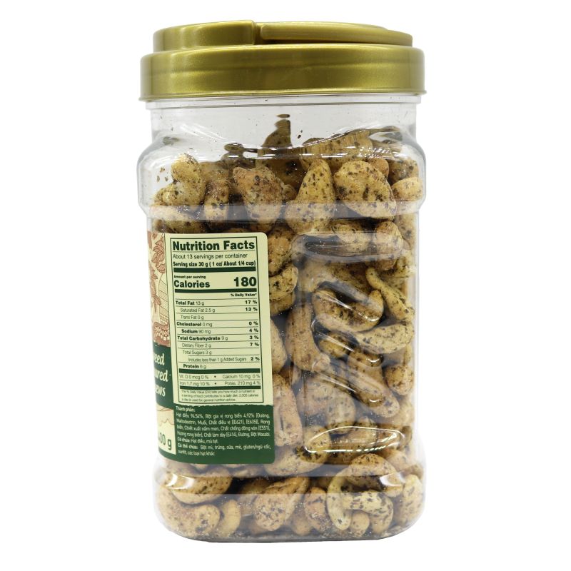 Seaweed Coated Cashews 400g/ Jar