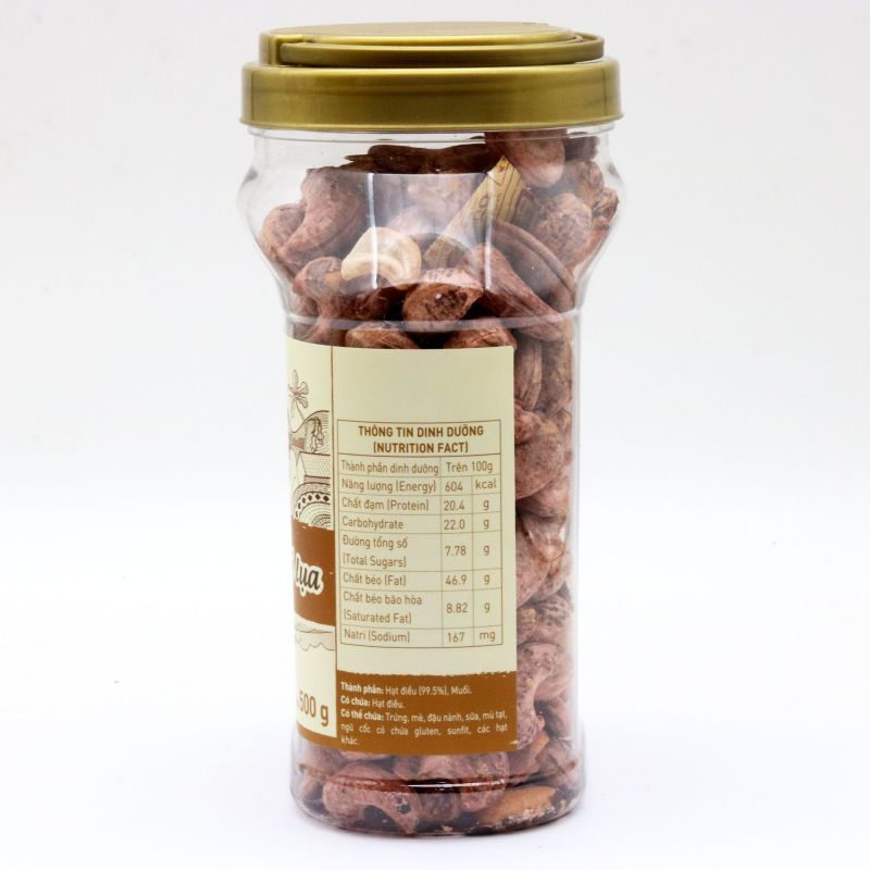 HẠT ĐIỀU JUMBO VỎ LỤA LAFOOCO 500G/ HŨ  – HẠT BIG SIZE