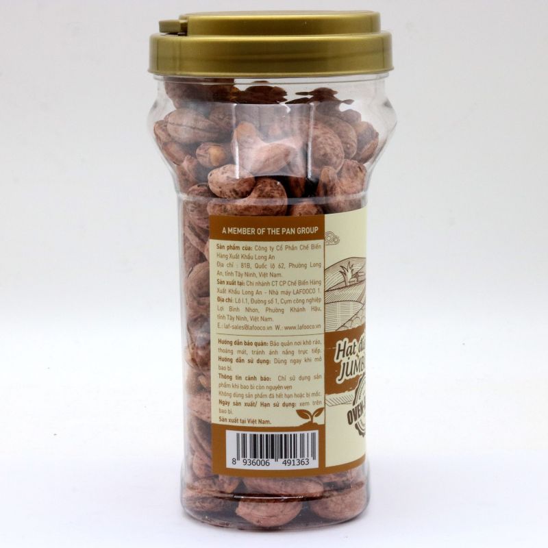 HẠT ĐIỀU JUMBO VỎ LỤA LAFOOCO 500G/ HŨ  – HẠT BIG SIZE
