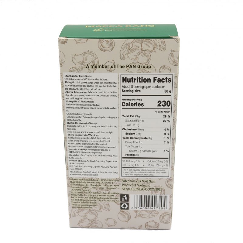 Hạt macca rang hộp 250g