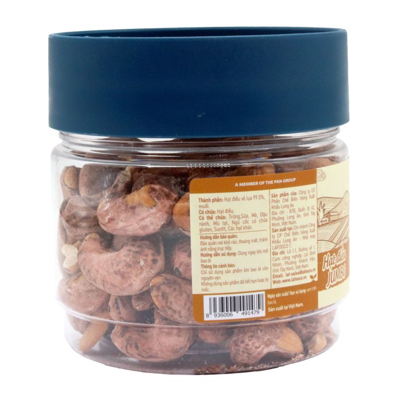 HẠT ĐIỀU JUMBO VỎ LỤA LAFOOCO 180G/ HŨ  – HẠT BIG SIZE